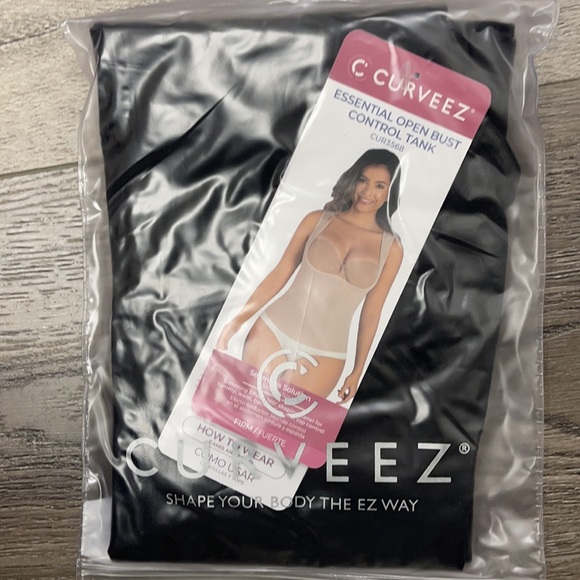 Curveez Essential Open Bust Seamless Control Tank Women Size L - Picture 3 of 4